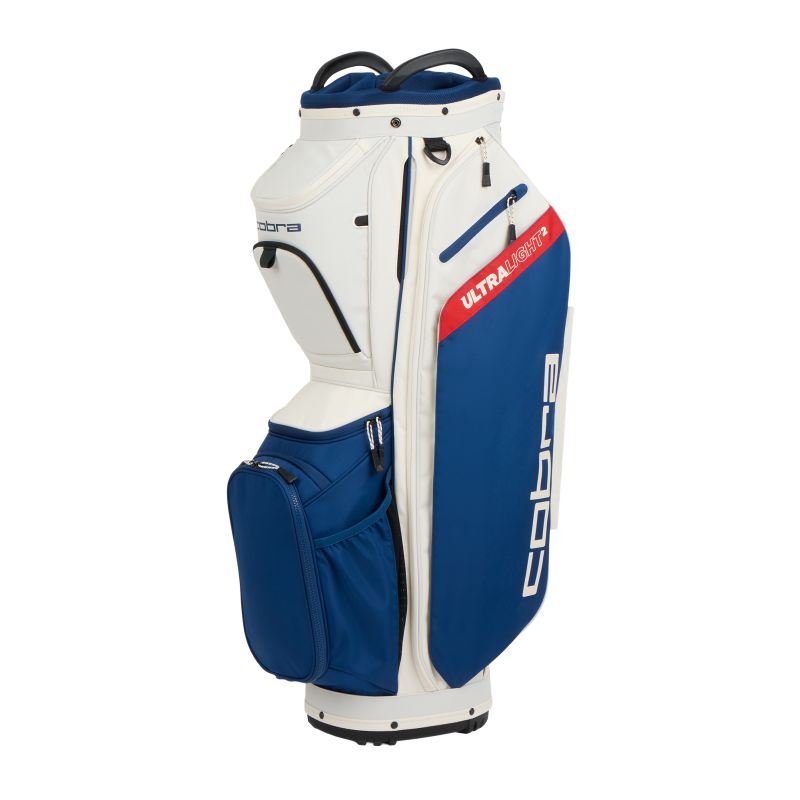 Cobra Ultralight 2 Cart Bag - Sugared Almond/Estate Blue/Pop Red