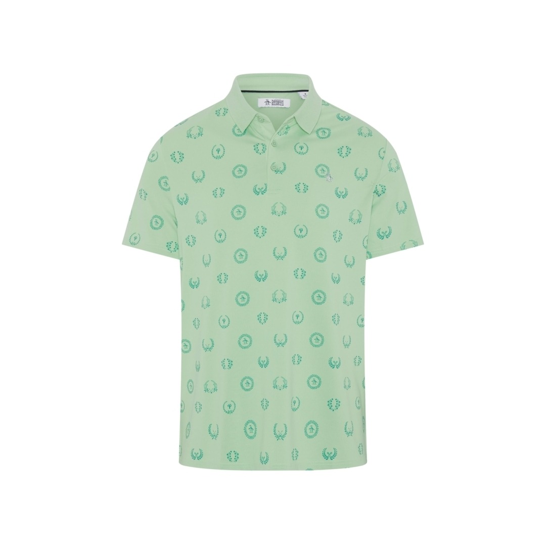 Original Penguin Victory Crest Jacquard Polo - Lichen