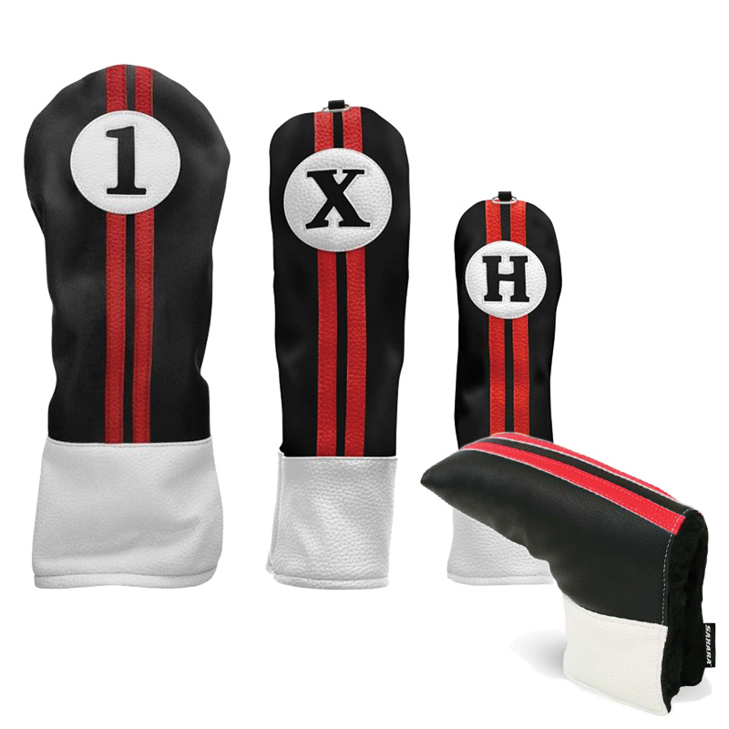 Sahara Retro Headcover Black/Red/White