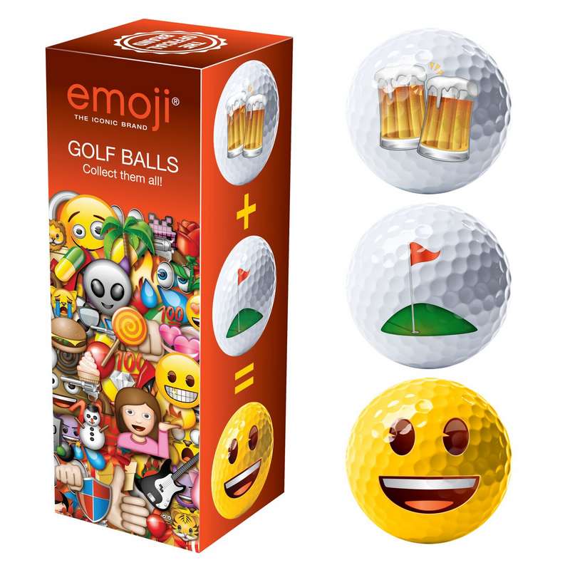 Emoji 3 Pack Fun Golf Balls - Golf / Beer / Happy
