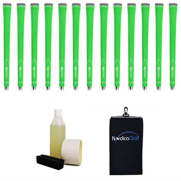 Karma Neion II Green Grippipakkaus- 13 grippiä, rubber vice clamp, neste, teippi, pyyhe