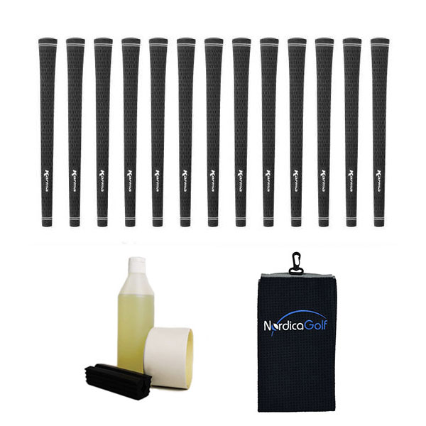 Karma Black Velvet Junior 0.540" Grippipakkaus- 13 grippiä, rubber vice clamp, neste, teippi, pyyhe